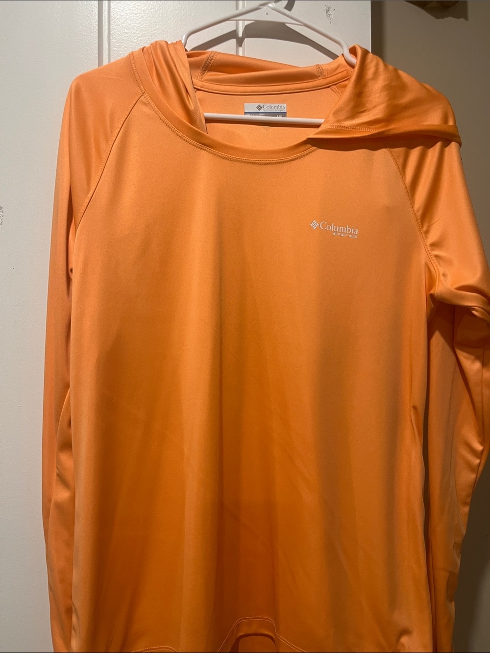 Columbia Orange Hooded Performance Shirt